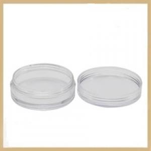 contenedor de polvo suelto transparente para el uso de maquillaje