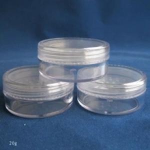 Wholesale 20g plastic loose powder container with lid for makeup use