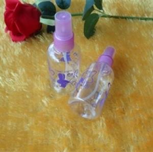 impressão personalizada de plástico transparente frasco de spray de cosméticos PET