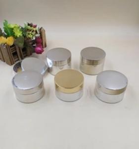 electroplate silver cosmetic 100ml 200ml pet plastic jar