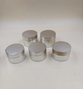 electroplate silver cosmetic decorative plastic jar 100ml 200ml