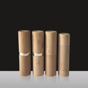 empty bamboo lipstick container for Summer makeup packaging