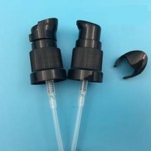 nova chegada de plástico preto tratamento creme cosmético bomba com rachet