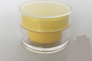 Makyaj için cilt bakım kremi yeni varış şeffaf akrilik plastik kap 15 30 50 mi doğru yuvarlak sarı kavanoz