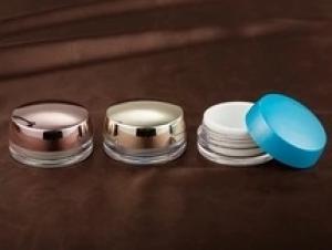 de plástico pequeño 20g PS recipientes de envasado tarros de crema cosmética de maquillaje con tapón de rosca