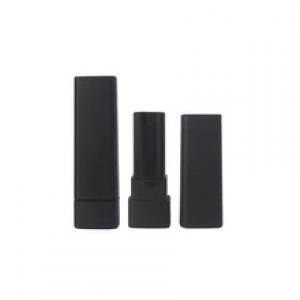 wholesale Painted matte black plastic lipstick tube Cosmetic Makeup Packaging container