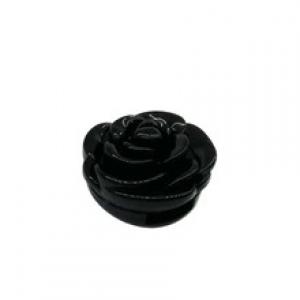 envases de maquillaje al por mayor de la caja linda forma de bálsamo para los labios lápiz labial negro flor